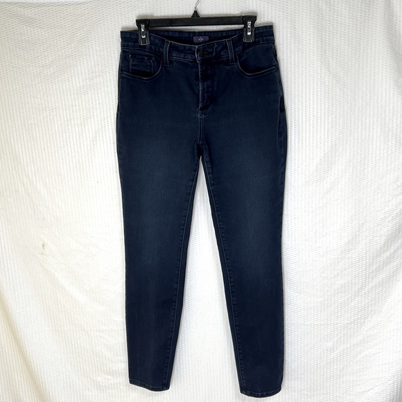 NYDJ Dark Blue Stretch Legging Jegging Jeans with Lift Tuck Technology - Size 12 - Picture 2 of 14